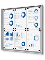 Quantore Vitrinebord Quantore voor binnen 6x A4 zilver
