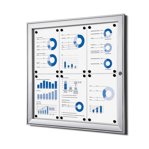 Quantore Vitrine d'affichage Quantore Luxe 6x A4 argent