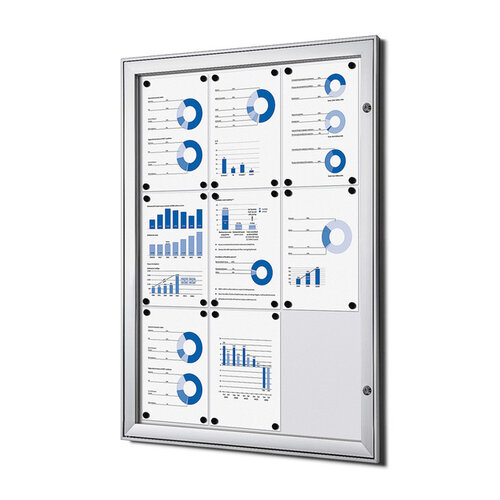 Quantore Vitrine d'affichage Quantore Luxe 9x A4 argent