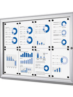 Quantore Vitrine d'affichage Quantore Luxe 8x A4 argent