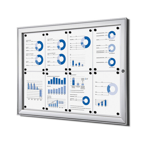 Quantore Vitrine d'affichage Quantore Luxe 8x A4 argent