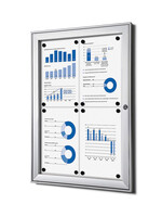 Quantore Vitrine d'affichage Quantore Luxe 4x A4 argent