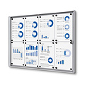 Quantore Vitrine d'affichage d'intérieur Quantore 8x A4 argent