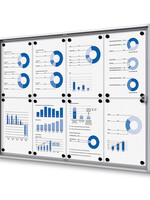 Quantore Vitrine d'affichage d'intérieur Quantore 8x A4 argent