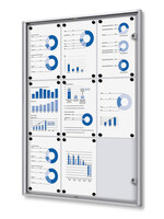 Quantore Vitrine d'affichage d'intérieur Quantore 9x A4 argent