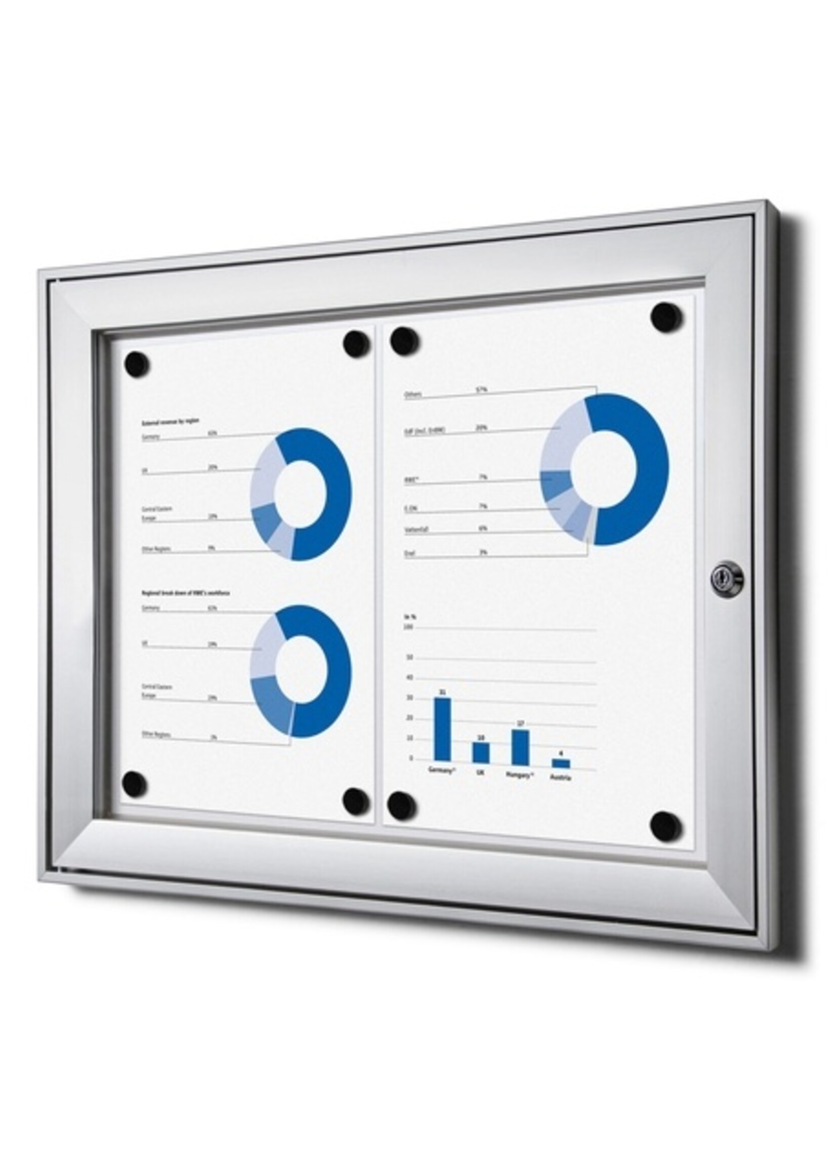 Quantore Vitrinebord Quantore luxe 2x A4 zilver