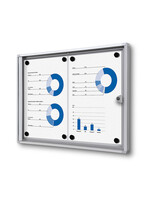 Quantore Vitrinebord Quantore voor binnen 2x A4 zilver