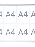 MAUL Vitrine d'affichage intérieur MAULextraslim tableau blanc 8x A4 avec serrure