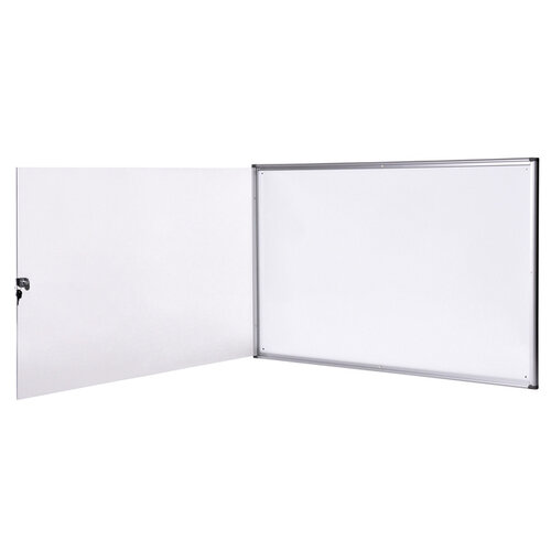 MAUL Binnenvitrine wand MAULextraslim whiteboard 8xA4 met slot