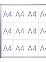 MAUL Vitrine d'affichage intérieur MAULextraslim tableau blanc 12x A4 avec serrure