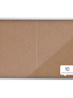 Nobo Vitrine d'intérieur Nobo Premium Plus porte coulissante 18x A4 liège