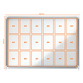 Nobo Binnenvitrine Nobo Premium Plus 18x A4 schuifdeur magnetisch