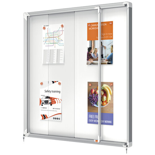 Nobo Binnenvitrine Nobo Premium Plus 12x A4 schuifdeur magnetisch