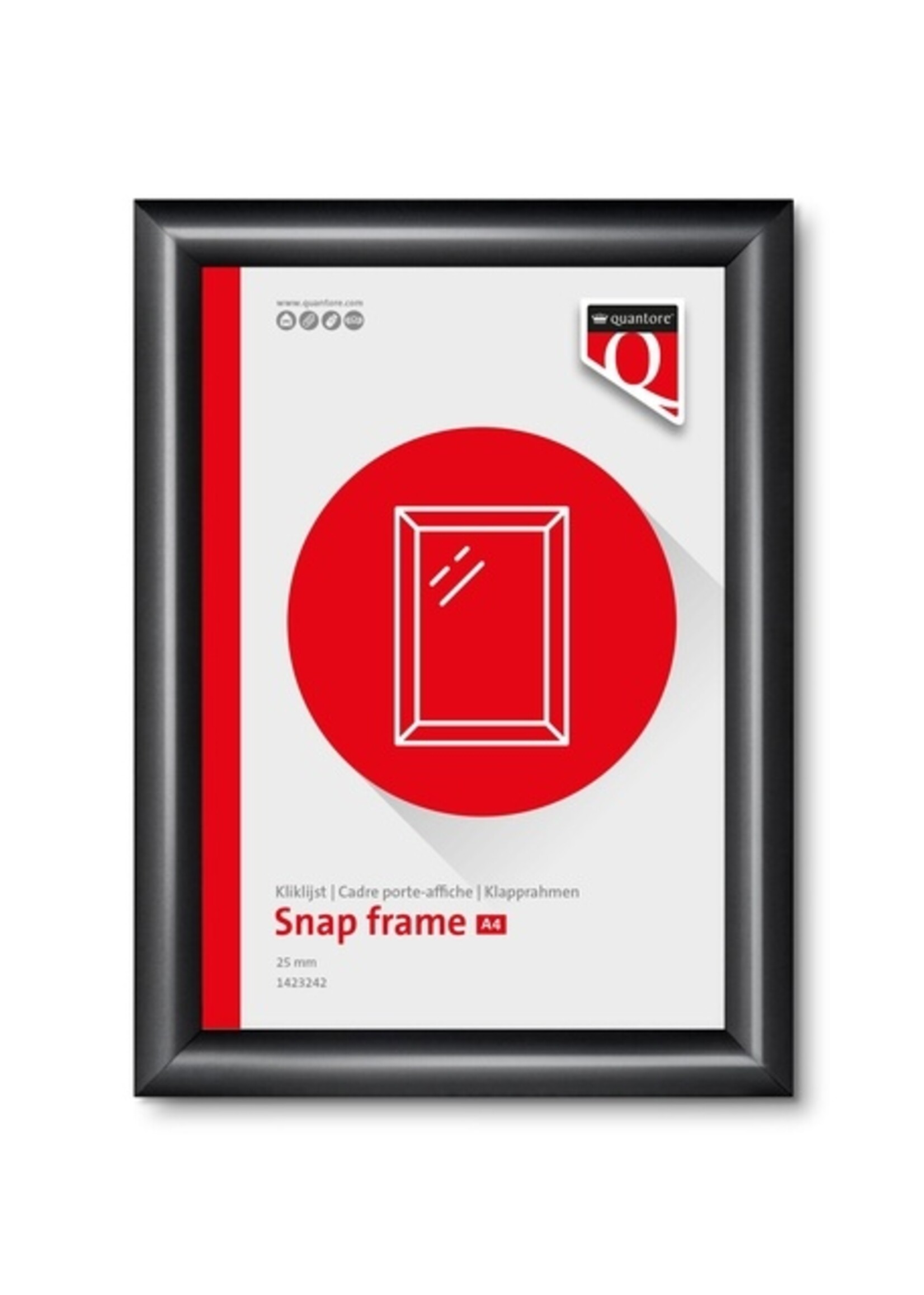 Quantore Cadre clipsable Quantore A4 25mm noir