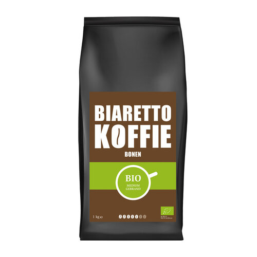 Biaretto Koffie Biaretto bonen regular biologisch 1000 gram