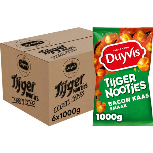 Duyvis Tijgernootjes Duyvis  bacon kaas zak 1kg