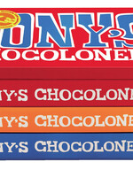 Tony's Chocolonely Chocolade Tony's Chocolonely puur-melk en karamel zeezout blik 540gr