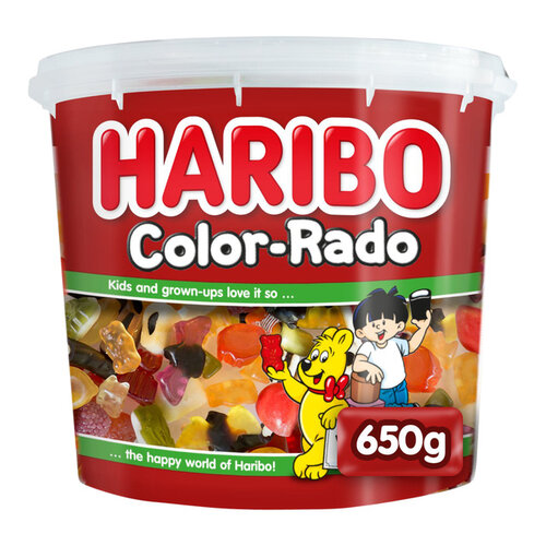 Haribo Bonbon gélatiné + réglisse anglais Haribo Color-rado 650g