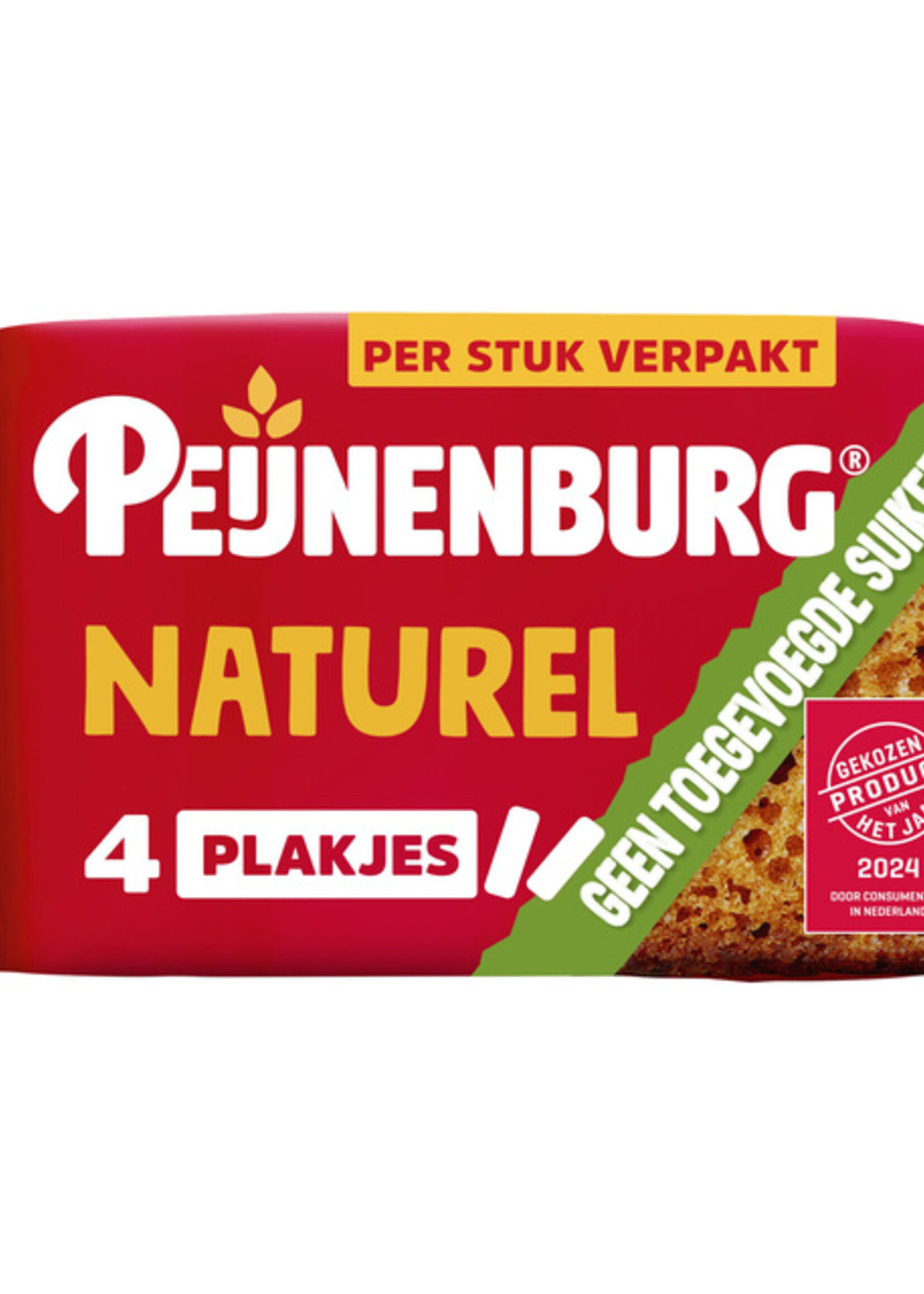 Peijnenburg Koek Peijnenburg naturel zonder toegevoegde suiker 4-pack
