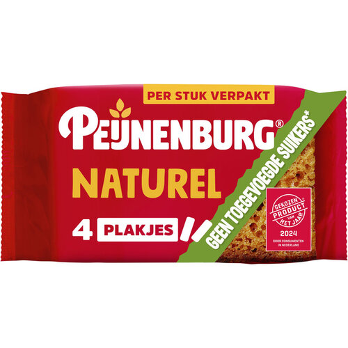 Peijnenburg Koek Peijnenburg naturel zonder toegevoegde suiker 4-pack