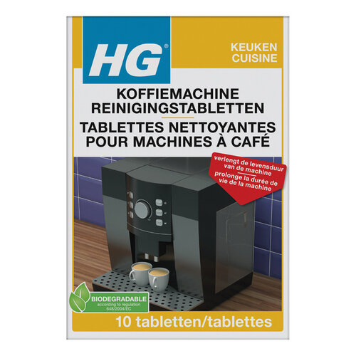 HG Tablettes nettoyantes HG pour machines à café 10 pièces