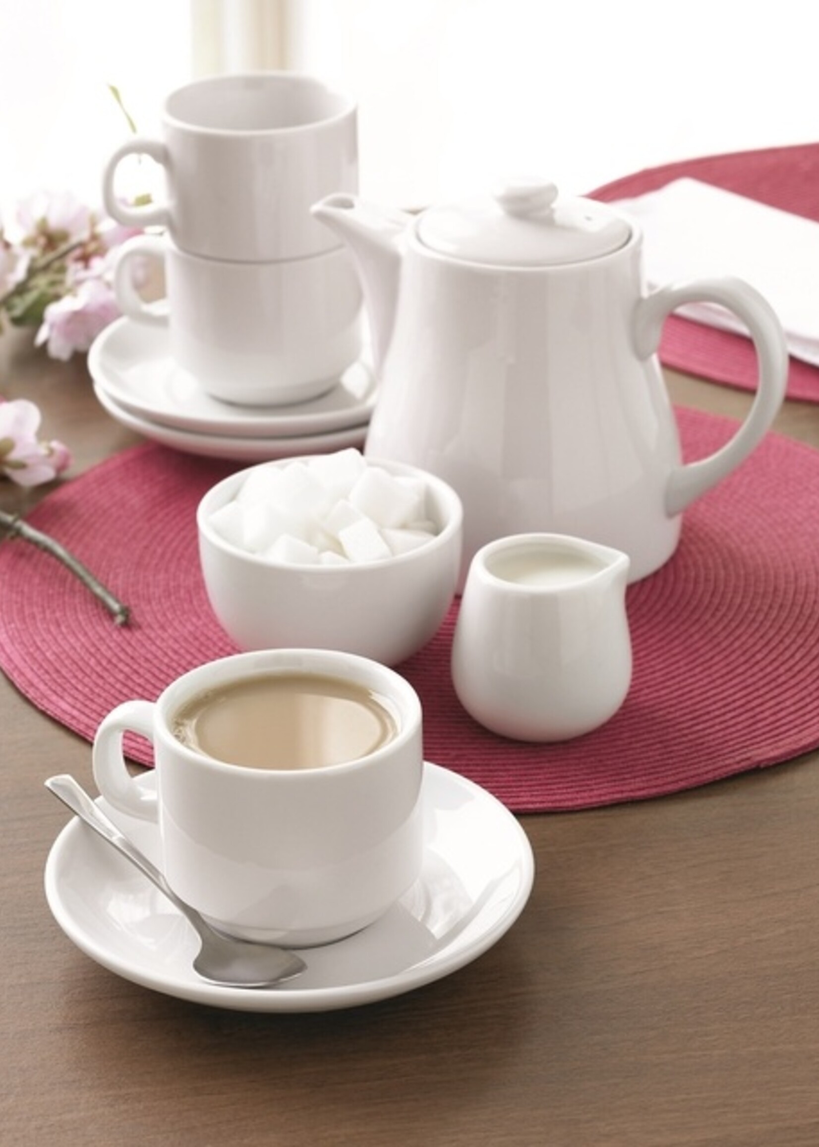 Olympia Tasse à thé Olympia Whiteware 200ml blanc boîte de 12 pièces