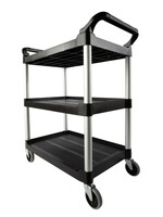 Rubbermaid Serveerwagen Rubbermaid met 10cm zwenkwielen zwart