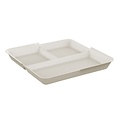 Circulware Plateau repas Circulware Circulplate 1100ml 3 compartiments réutilisable 12 pièces