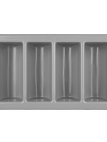 Olympia Bestekbak Olympia Kristallon 4 vakken GN 1/1 grijs