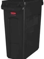 Rubbermaid Afvalbak Rubbermaid Slim Jim Vented met luchtsleuven 60liter bruin