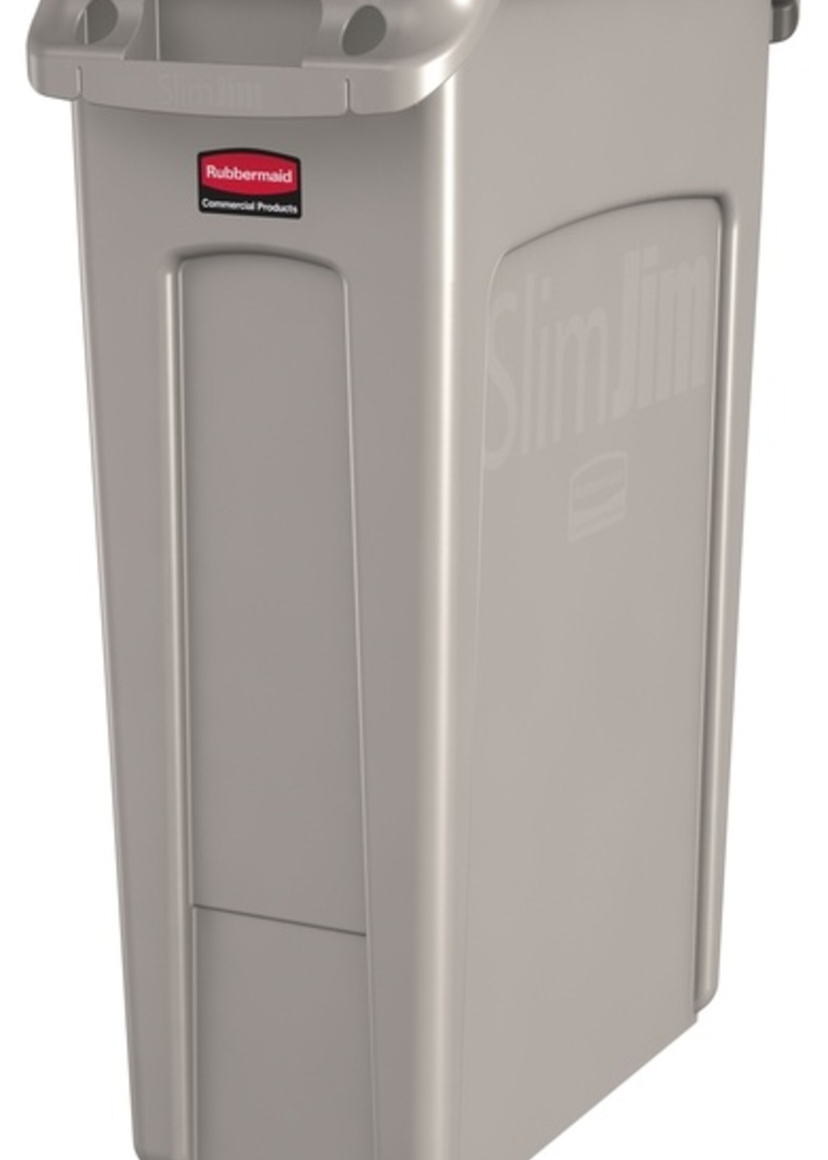 Rubbermaid Afvalbak Rubbermaid Slim Jim Vented met luchtsleuven 87liter beige