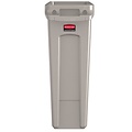 Rubbermaid Collecteur Rubbermaid Slim Jim Vented avec conduits d'aération 87L beige