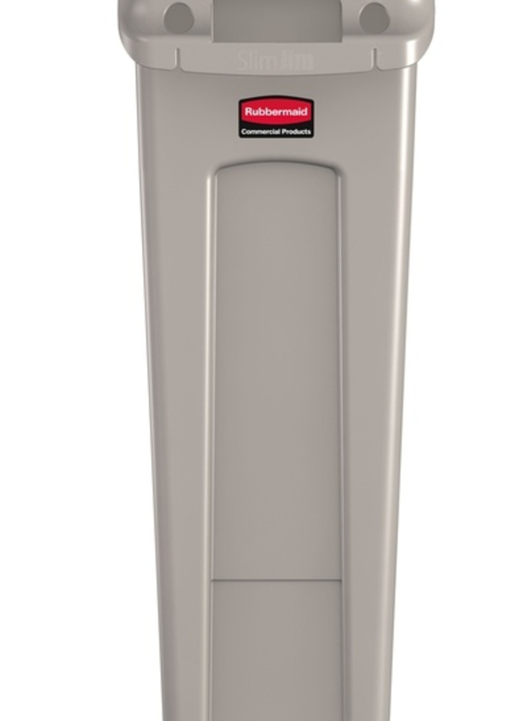 Rubbermaid Afvalbak Rubbermaid Slim Jim Vented met luchtsleuven 87liter beige