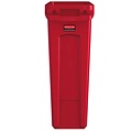 Rubbermaid Collecteur Rubbermaid Slim Jim Vented avec conduits d'aération 87L rouge