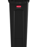 Rubbermaid Afvalbak Rubbermaid Slim Jim Vented met luchtsleuven 87liter zwart