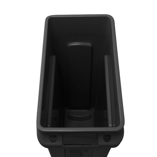 Rubbermaid Afvalbak Rubbermaid Slim Jim Vented met luchtsleuven 87liter zwart