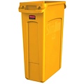 Rubbermaid Afvalbak Rubbermaid Slim Jim Vented met luchtsleuven 87liter geel