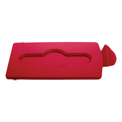 Couvercle Rubbermaid pour Station de recyclage Slim Jim fermé rouge