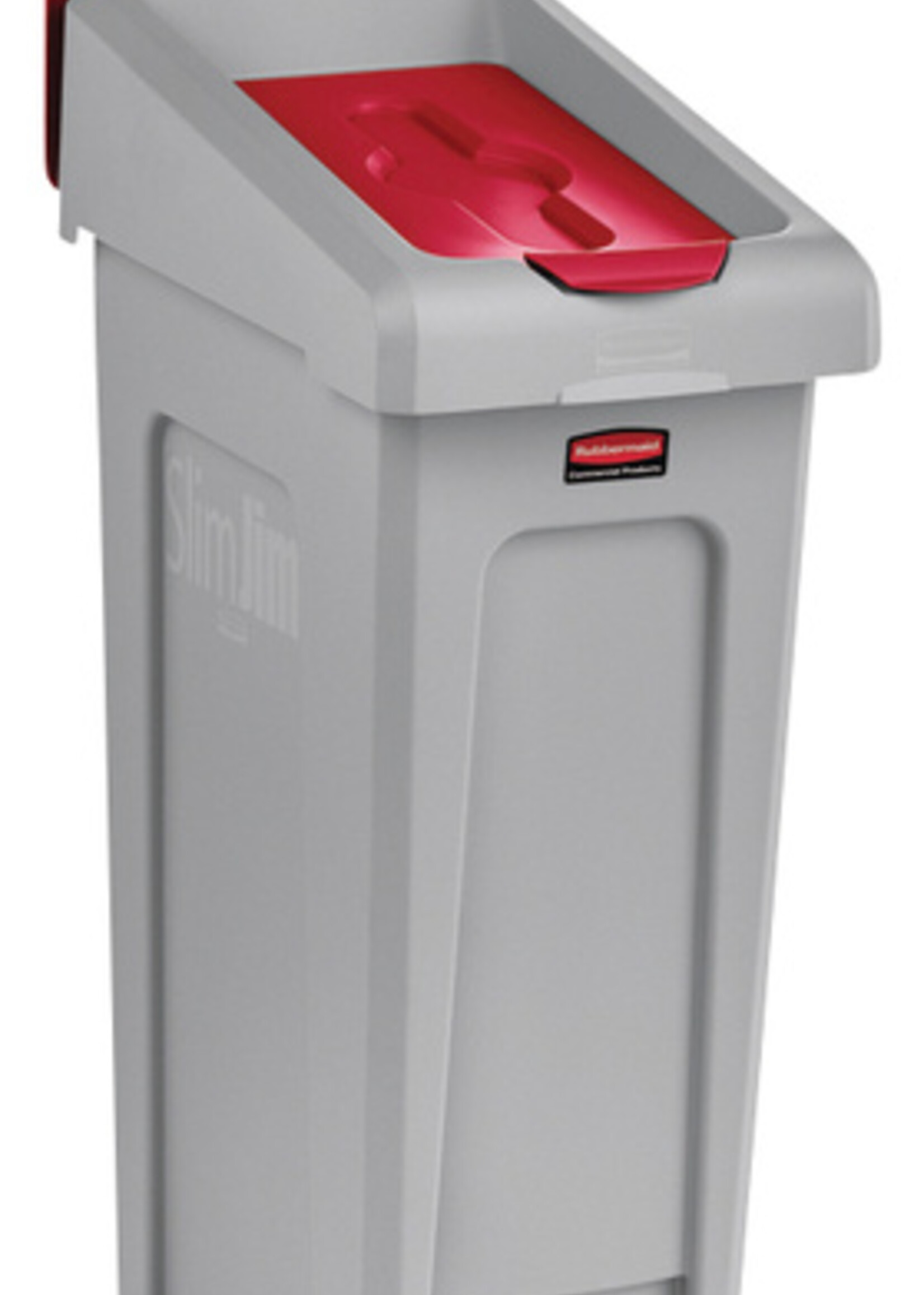 Rubbermaid Deksel Rubbermaid Slim Jim Recyclestation gesloten rood