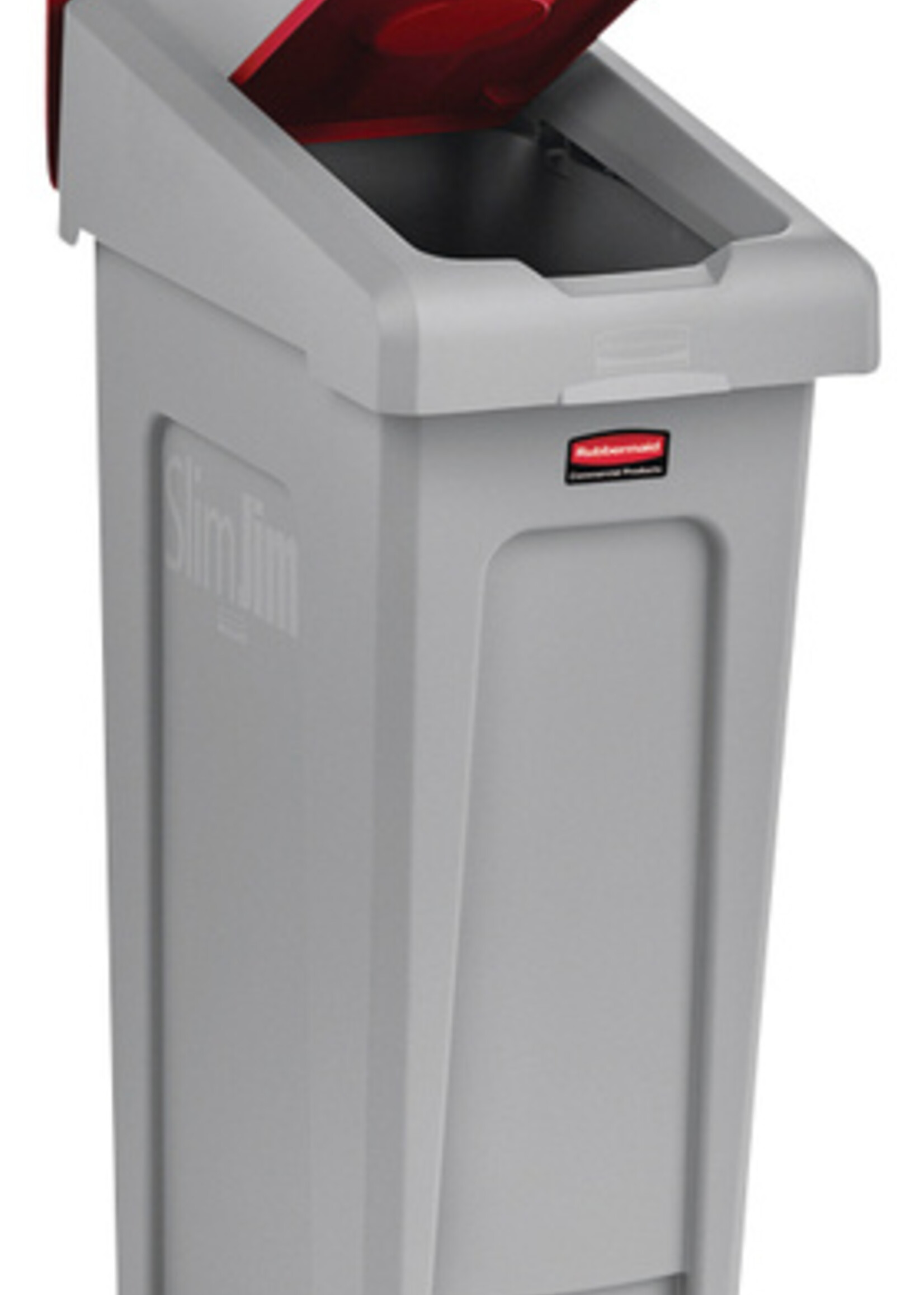 Rubbermaid Deksel Rubbermaid Slim Jim Recyclestation gesloten rood