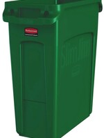 Rubbermaid Afvalbak Rubbermaid Slim Jim Vented met luchtsleuven 60L groen