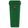 Rubbermaid Afvalbak Rubbermaid Slim Jim Vented met luchtsleuven 60L groen