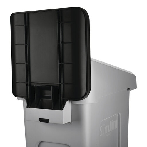 Rubbermaid Paneel Rubbermaid Slim Jim Recyclestation voor label zwart