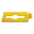 Rubbermaid Insert Couvercle Rubbermaid pour Station de reyclage Slim JIm déchets mixtes jaune