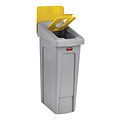 Rubbermaid Insert Couvercle Rubbermaid pour Station de reyclage Slim JIm déchets mixtes jaune