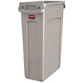 Rubbermaid Afvalbak Rubbermaid Slim Jim Vented met luchtsleuven 60liter beige