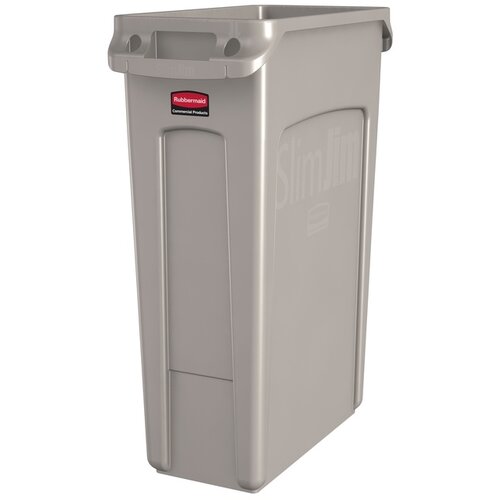 Rubbermaid Afvalbak Rubbermaid Slim Jim Vented met luchtsleuven 60liter beige