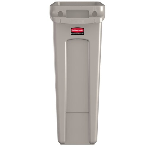 Rubbermaid Afvalbak Rubbermaid Slim Jim Vented met luchtsleuven 60liter beige