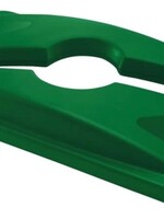Rubbermaid Deksel Rubbermaid Slim Jim Vented inwerpopening voor gemengde recycling groen