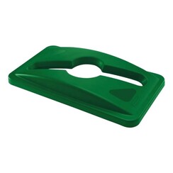 Couvercle Rubbermaid Slim Jim Vented pour déchets mixtes vert